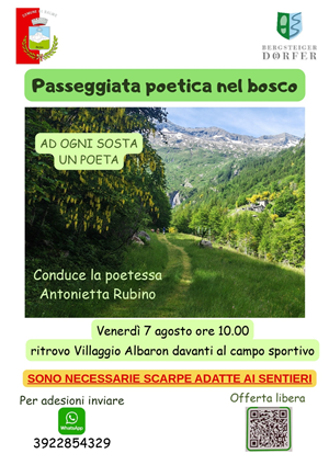 Passeggiata poetica nel bosco, ad ogni sosta un poeta