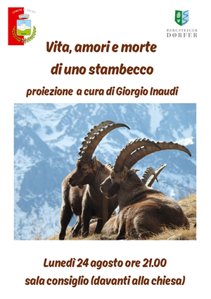 "Vita, amori e morte di uno stambecco": una serata per conoscere il simbolo delle nostre montagne